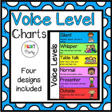 Voice Level Chart Classroom Noise Level A3