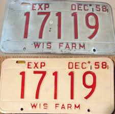 1958 License Plate Restoration And Collection Wisconsin 30 Of 50 License Plate Plates Novelty Sign