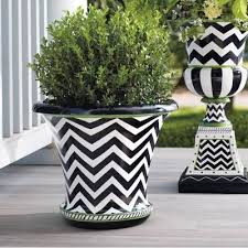 Black And White Striped Outdoor Planters Zoey Planter Grandin Road Planters White Flower Pot Outdoor Vases
