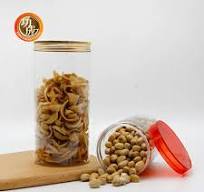 Custom PET Food Plastic Wide Mouth Jars With Lids 410ml