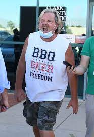 Wild Moment Trump Fan In Bbq Beer Freedom Shirt Hijacks Press Conference To Slam Biden Crime Family