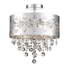 Ashley Harbour Semi Flush Ceiling Light Lws3378c Chime 14 25 In W Chrome Metal Semi Flush Mo Semi Flush Mount Lighting Flush Mount Lighting Flush Light Fixture
