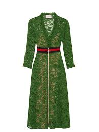 V Neck Cotton Blend Lace Dress Gucci Matchesfashion Com Us Gucci Dress Lace Dress Green Lace Dresses