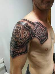 Got Armor Hungarian Symbols And Very Old Lettering Shoulder Armor Tattoo Armour Tattoo Body Armor Tattoo