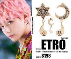 Beyond The Style Alex On Twitter Bts Earrings Initial Earrings Moon And Star Earrings