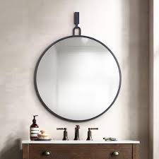 Mirrors Varaluz Casa Eli Black 30 X 32 Round Stopwatch Wall Mirror In 2020 Round Mirror Bathroom Black Bathroom Mirrors Mirror Wall