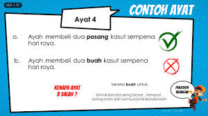 Kadangkala kata bilangan disertai penjodoh bilangan seperti batang, buah, ekor, orang, dan sebagainya. Nota Bergambar Tatabahasa Penjodoh Bilangan Koleksi Grafik Untuk Guru