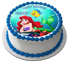 Ariel little mermaid cake topper personalised name glossy cardstock decoration. Why Use Edible Cake Toppers Ink Edibles Blog