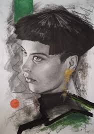 charcoal and pastel drawings