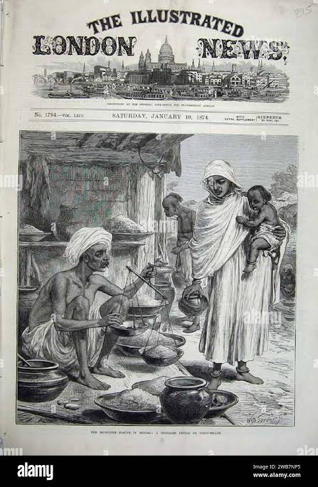 The Impending Famine in Bengal -- A Bengalee Baniah or Grain Seller, from the Illustrated London News, 1874 Stock Photo - Alamy