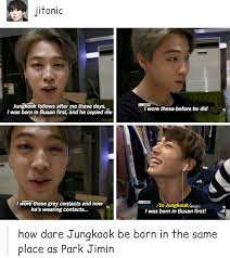 Jimin Whining About How Jungkook Copied His Everything Lol Jungkook Looks Hot Here Skrjeked Bts Funny Bts Bts Jungkook