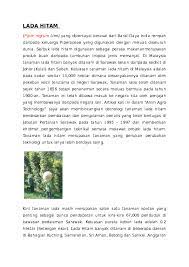 Di sarawak, lada ditanam sebagai tanaman tunggal (monocrop) tanpa naungan terutamanya di kawasan lereng yang bercerun landai dan curam. Doc Tanaman Lada Hitam Shamsul Bahrin Academia Edu