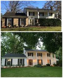 But where to start if you want a standard color? Painted Brick Houses Before And After Google Search Painted Brick House Brick Exterior House Painted White Brick House
