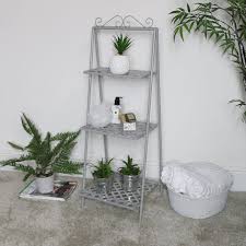 Check spelling or type a new query. Grey Metal 3 Tier Vintage Plant Stand Shelf