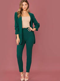 Shein Shawl Collar Solid Blazer Paperbag Waist Pants Set Girls Fashion Clothes Fashion Clothes Women Two Piece Outfit We've got you sorted, babe. shein shawl collar solid blazer