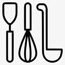 Download high quality kitchen utensils clip art from our collection of 41,940,205 clip art graphics. Cooking Utensil Clipart Black And White Hd Png Download Kindpng