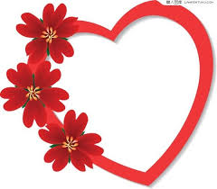 Heart Shaped Flower Pattern Border Vector Material Love Picture Frames Love Frames Shape Collage