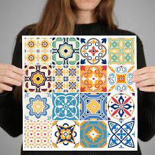 If you have a vertical border row, start there and remember to put a a kitchen backsplash tile adds utility and flair to your home. Tile Decals Utena Set Of 16 Self Adhesive Peel And Stick Tile Stic Royalwallskins