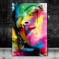 Canvas painting tutorials easy canvas painting painting videos galaxy painting painting lessons abstract paintings painting techniques oil paintings small canvas art. Colorful Girl Face Paintings Art Printed On Canvas Canvaspaintart