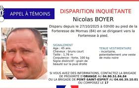 Vaucluse : La gendarmerie lance un appel à témoins après la disparition  d'un quadragénaire