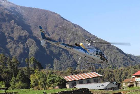 Kothe to Kathmandu Helicopter Flight | Fast Mera Peak Return | Heli Hub Nepal