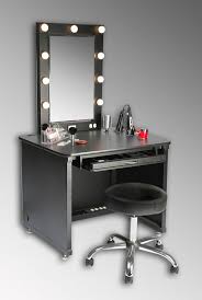 modern makeup table with lights