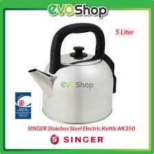 Okay kat bawah ni antara beberapa koleksi cerek elektrik yang mempunyai rekabentuk yang berbeza antara satu sama lain yang korang mungkin berminat nak tengok. Singer Stainless Steel Automatic Electric Kettle 5 Liter Ak350 Cerek Air Masak Elektrik Shopee Malaysia