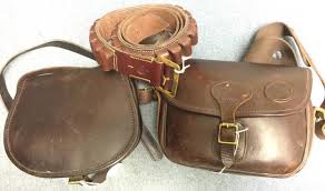 ··· holland & holland shotgun shell trap holder pouch pebble leather belt bag. Shooting Assesories A William Evans Marked Medium Size Leather Cartridge Belt Has Loops For 25 Rounds Brass Buckle Along With An Unmarked Brown Leather Cartridge Bag With Loops For 10 410 Shotgun