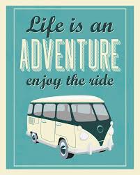 Retro Quote Print Volkswagen Van Typography Quote Retro Poster Life Quote Inspirational Art Positive Print Enjoy Volkswagen Van Retro Quotes Volkswagen