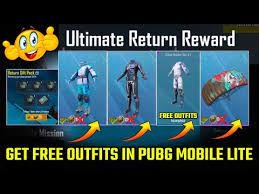 Return Rewards Event Get फ र Outfits In Pubg Mobile Lite New Event Pubg Mobile Lite Youtube