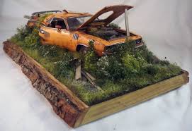 1971 Plymouth Hemi Cuda M2 Machines Barn Find Weathered 1 24 Custom Diorama Castlinem2machines 1971plym Modele De Voiture Maquette Voiture Ensembles De Lego