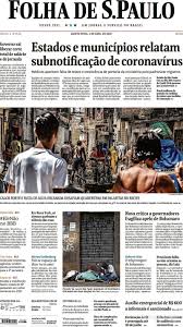 ˈfoʎɐ, sheet), is a brazilian daily newspaper founded in 1921 under the name folha da noite and published in são paulo by the folha da manhã company. Capa Folha De S Paulo Edicao Quinta 2 De Abril De 2020