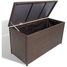 La nostra azienda si occupa di produzione e vendita di strutture in legno ed alluminio per l'arredo di spazi esterni. Vidaxl Cassapanca Da Giardino In Polyrattan Marrone Eprice