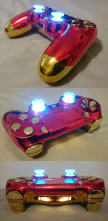 Custom Iron Man Ps4 Controller Ps4 Controller Custom Ps4 Controller Video Games