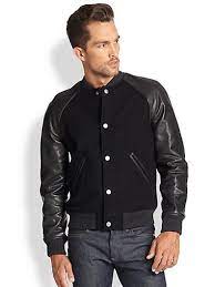 Enabled True Label A P C Teddy Leather Sleeve Varsity Jacket Varsity Jacket Varsity Outfit Leather Sleeve
