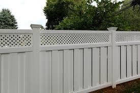 Sand vinyl shadowbox fence gate kit. Shadow Box Lattice Top Privacy Fence