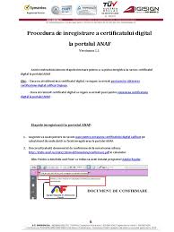 Semnare document de confirmare anaf, time: Instructiuni Inregistrare Anaf Semn Digitala