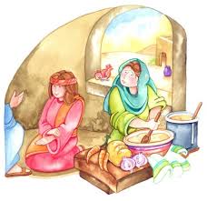 Visitation of mary to elizabeth coloring page. Crafts For Young Women Mary And Martha Crafts