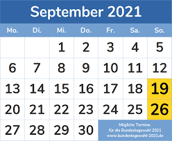 September 2021 treten insgesamt 47 parteien an. Wahltermin Fur Die Bundestagswahl 2021 Wahltag Wahlkalender Und Weitere Termine
