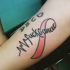 Cancer ribbon tattoo that i got yesterday in support of my dad. Kidney Cancer Ribbon Tattoo Designs Cancer Ribbon Tattoo 1 Jpg 1 080 1 350 Pixels With See More Ideas About Ribbon Tattoos Tattoos Cancer Tattoos