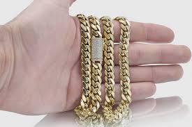Get the best deals & buy at the most reasonable price in the market. 10mm Solid Yellow 14k Gold Miami Cuban Diamond Lock Necklace Uverly