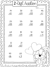 2 Digit Addition Valentine S Day First Grade Math 2nd Grade Math Math Valentines