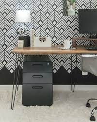 Discover how an accent wall can change your home with these amazing images. One Room Challenge Reveal The Office Accent Wall Bedroom Wallpaper Accent Wall Accent Wall Stencil