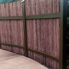 Backyard X Scapes 6 Ft H X 8 Ft W X 1 In D Carbonized Natural Rolled Bamboo Fence Panel 22 C6 The Home Depot Bamboo Fence Fence Panels Backyard