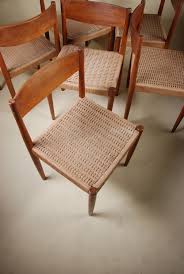 4 Poul Volther Mid Century Danish Dining Chairs In Teak And Rope 1 250 00 Via Etsy Mid Century Danish Dining Chairs Danish Dining Chairs Apartment Dining