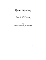 This is chapter 55 of the noble quran. Surah 67 Al Mulk Quran Tafsir Org As Saranbi By Daaiyat Ul Islam Issuu