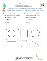 In geometry we offer materials with figure activities and geometric games. Printable Geometry Worksheets Riddles