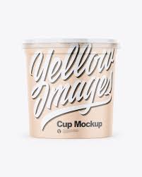 Matte Cup Mockup In Cup Bowl Mockups On Yellow Images Object Mockups