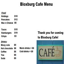 Similiar bloxburg restaurant menu decals keywords. Fnaf Rp Roblox Use The Generator Roblox Bloxburg Cafe Menu Codes Cute766