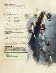 Way Of The Winds Monk Subclass For 5e Unearthedarcana Dungeons And Dragons Classes Dnd Classes Dnd 5e Monk